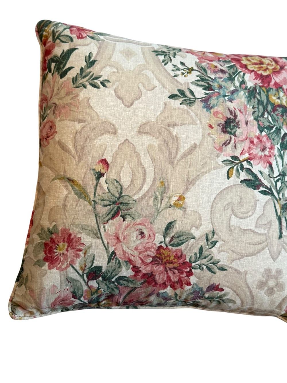 VTG Ralph Lauren Floral 21” Decorative Throw Pillow COVER ONLY Hydrangea READ - Picture 5 of 8